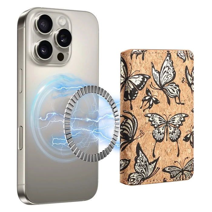 V15 Card Holder Pattern Ultra Thin Card Case - Golded Butterflies - 3