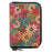 V16 Magnetic Card Holder Floral Pattern Zipper Wallet Kickstand Phone Sleeve - Green - 1