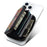 V16 Magnetic Card Holder Floral Pattern Zipper Wallet Kickstand Phone Sleeve - Green - 2