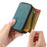 DENIOR V17 Zipper Card Case Skin Touch Leather Phone Card Holder Stand - Blue - 7