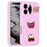 For iPhone 16 Pro Max Case Butterfly Floral Series 3D Pattern EVA Anti Drop Phone Cover - Pink - 1