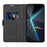For ZTE Blade V70 Case Shockproof TPU Inner Shell Leather Phone Cover Card Slot - Black - 2