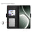 For Realme Neo7 5G Case Stand PU Leather Phone Cover Card Holder Mirror - Black - 2