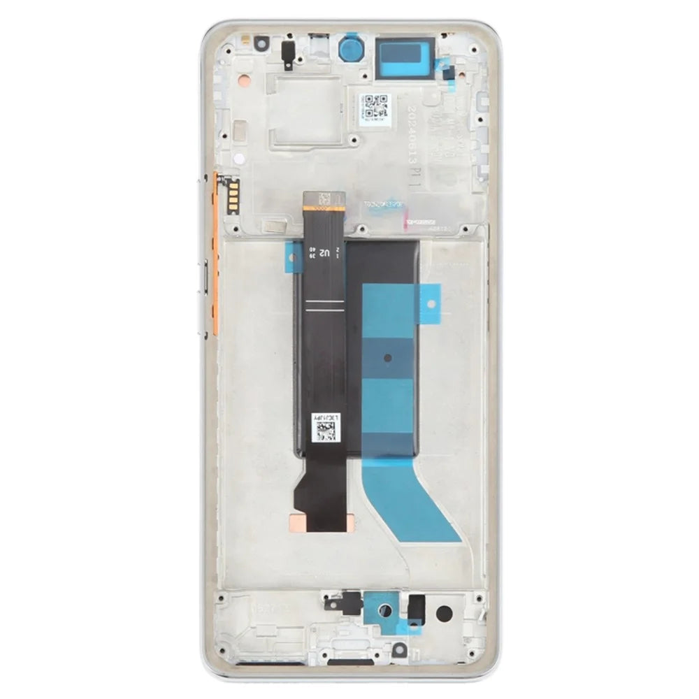 For Xiaomi Redmi Note 14 Pro+ 5G OEM Grade S AMOLED Screen and Digitizer Assembly + Frame (Without Logo) - Silver - 3