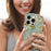 For iPhone 16 Pro Case Curly Wave Frame Floral IMD TPU Phone Cover - GWL10220 - 3