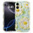 For iPhone 16 Plus Case Curly Wave Frame Floral IMD TPU Phone Cover - GWL10220 - 1