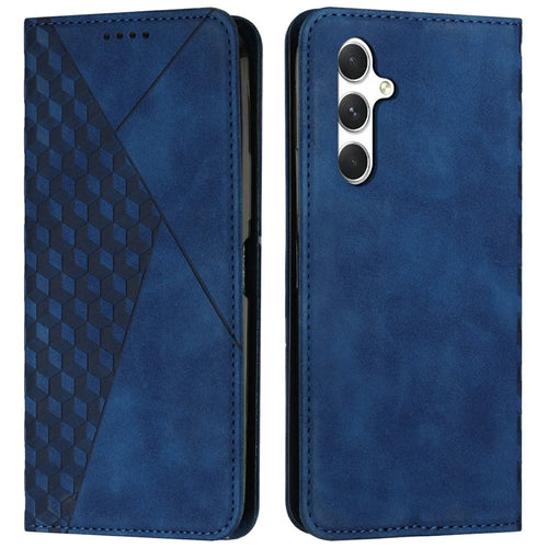 For Samsung Galaxy A36 5G Phone Cover Imprinted PU Leather Wallet Stand Case - Sapphire - 1
