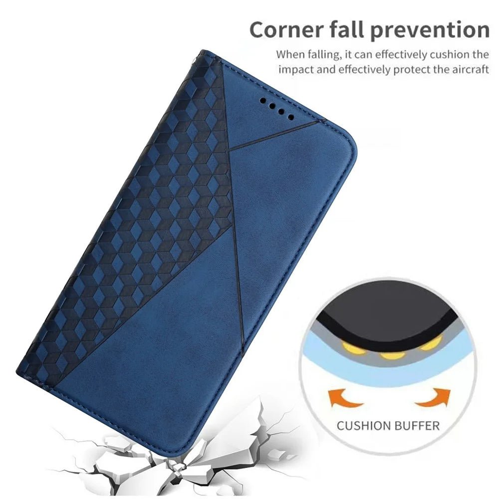 For Samsung Galaxy A36 5G Phone Cover Imprinted PU Leather Wallet Stand Case - Sapphire - 7