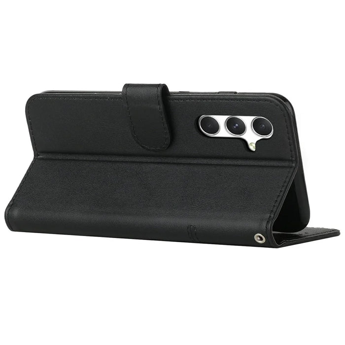 For Samsung Galaxy A36 5G Phone Case Leather Stand Protective Cover - Black - 3