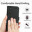 For Samsung Galaxy A36 5G Phone Case Leather Stand Protective Cover - Black - 4