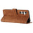 For Samsung Galaxy A36 5G Case Imprinted Lines Leather Phone Cover Folding Stand - Brown - 3