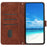 For Samsung Galaxy A36 5G Case Viewing Stand PU Leather Phone Cover Imprinted Heart Pattern - Brown - 2