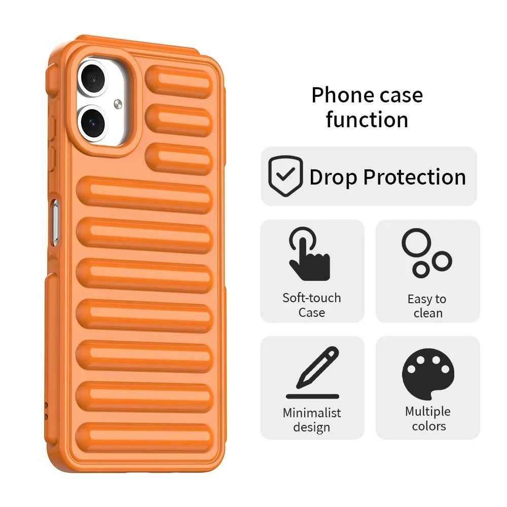 For Samsung Galaxy A06 4G Case Protective TPU Phone Cover - Orange - 2