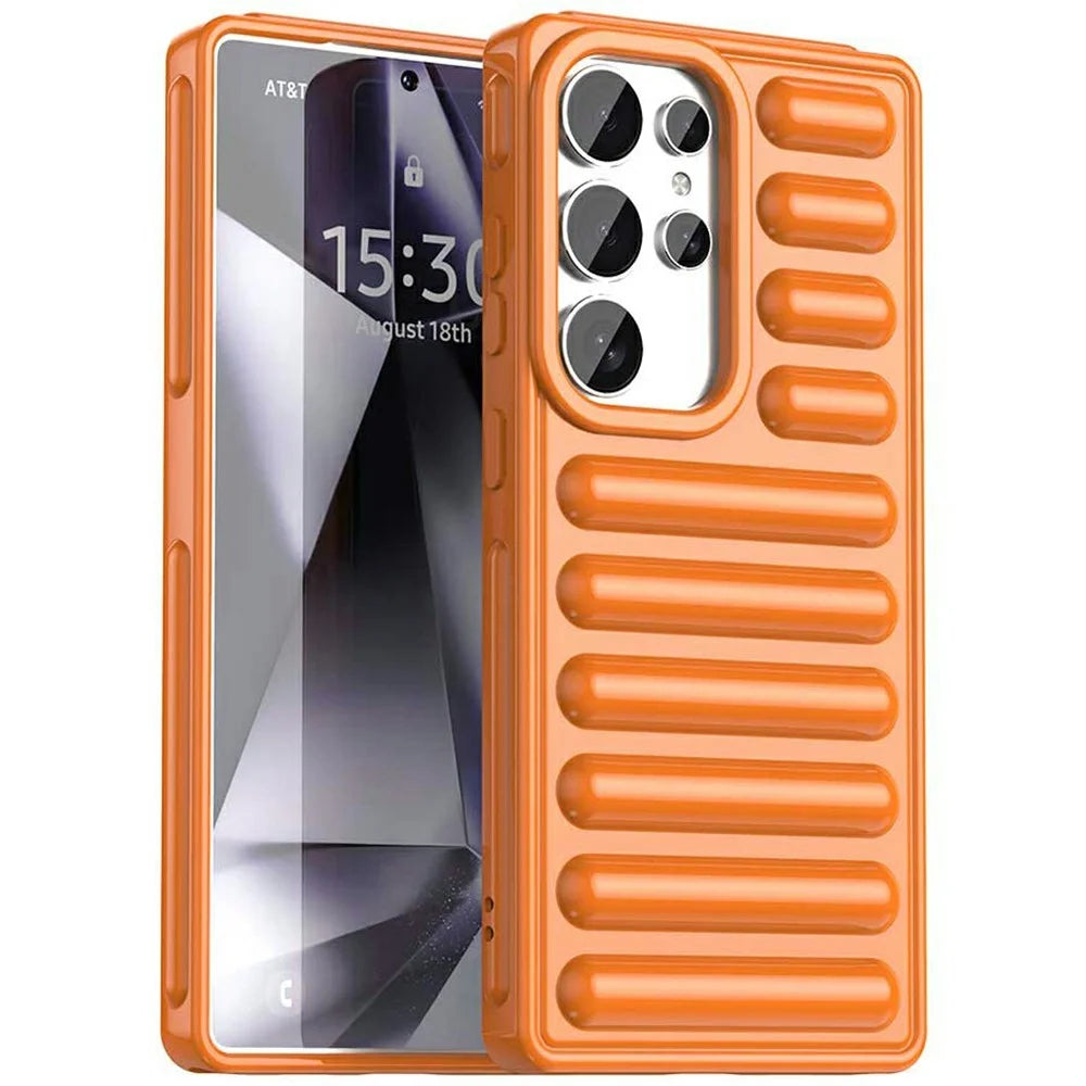 For Samsung Galaxy S25 Ultra Case Protective TPU Phone Cover - Orange - 1