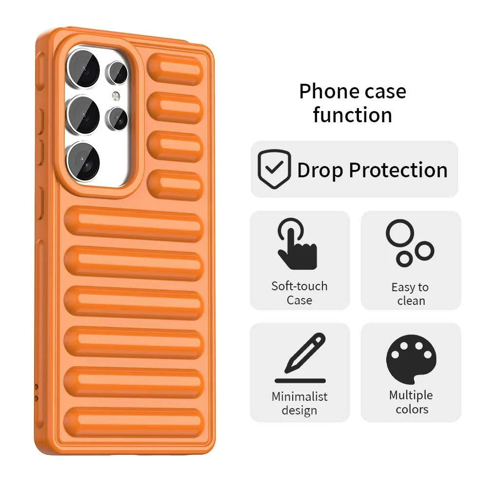 For Samsung Galaxy S25 Ultra Case Protective TPU Phone Cover - Orange - 2