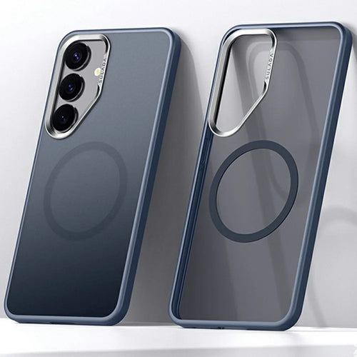 SULADA For Samsung Galaxy S25 Magnetic Case PC + TPU Phone Cover - Blue - 1