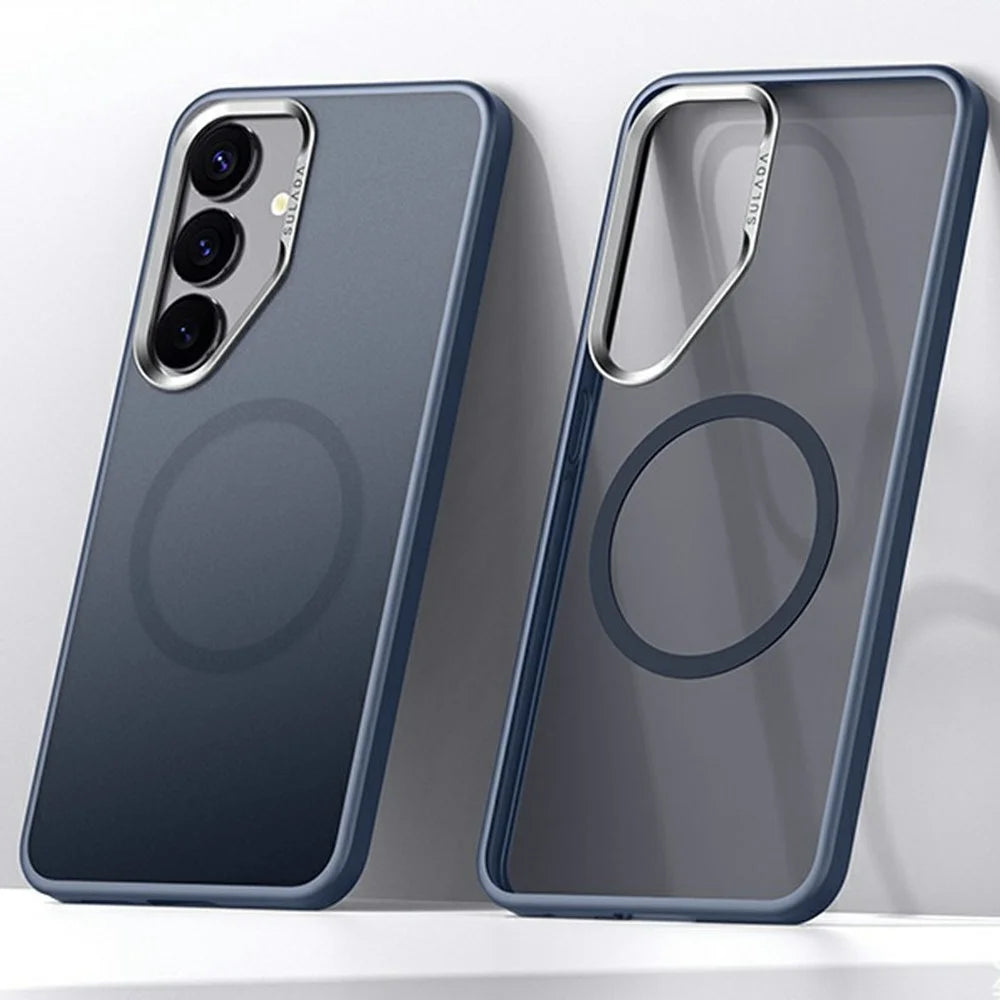 SULADA For Samsung Galaxy S25+ Case Magnetic Case PC + TPU Phone Cover - Blue - 1