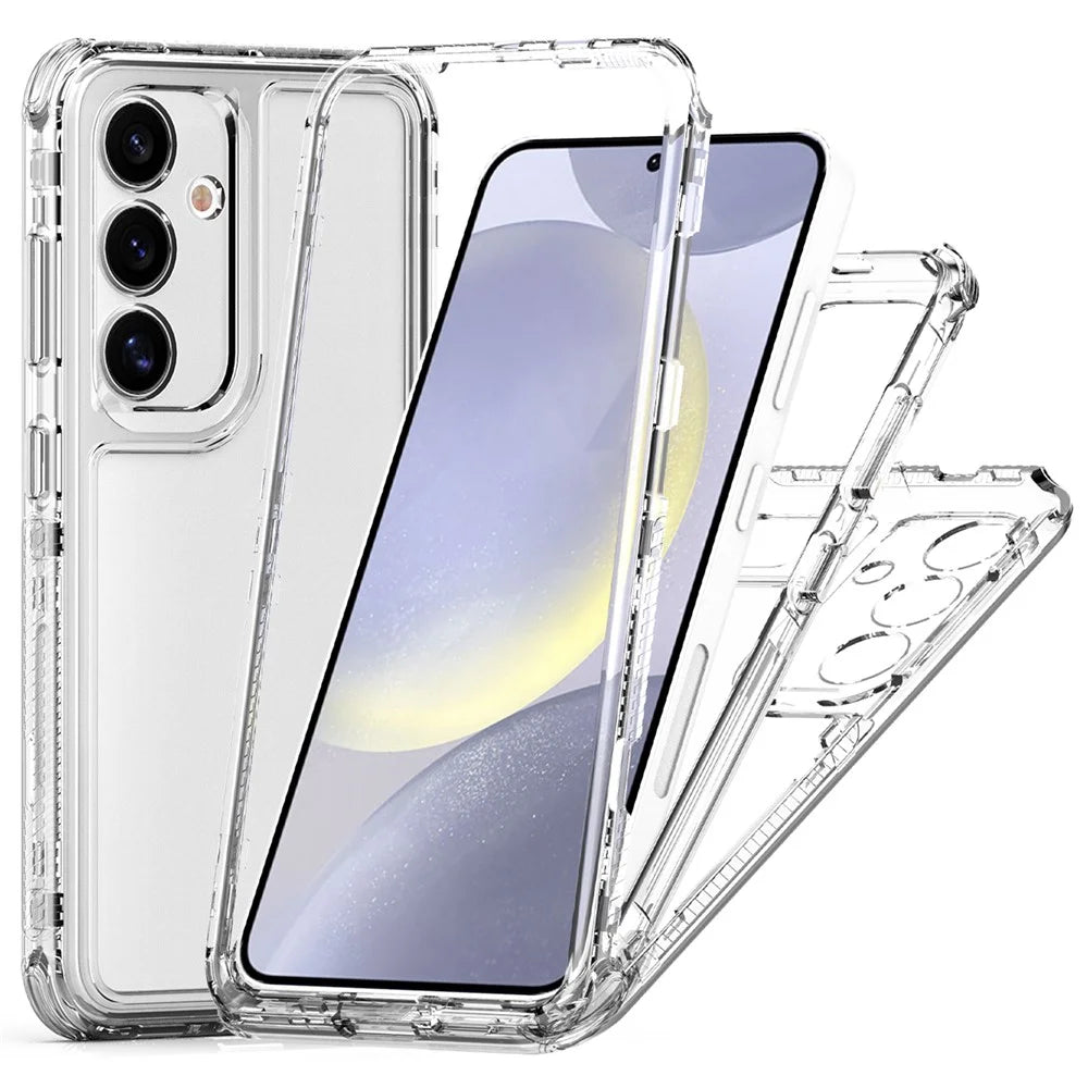 For Samsung Galaxy S25  /  S24 Case Anti Scratch Acrylic TPU Clear Phone Cover - 1