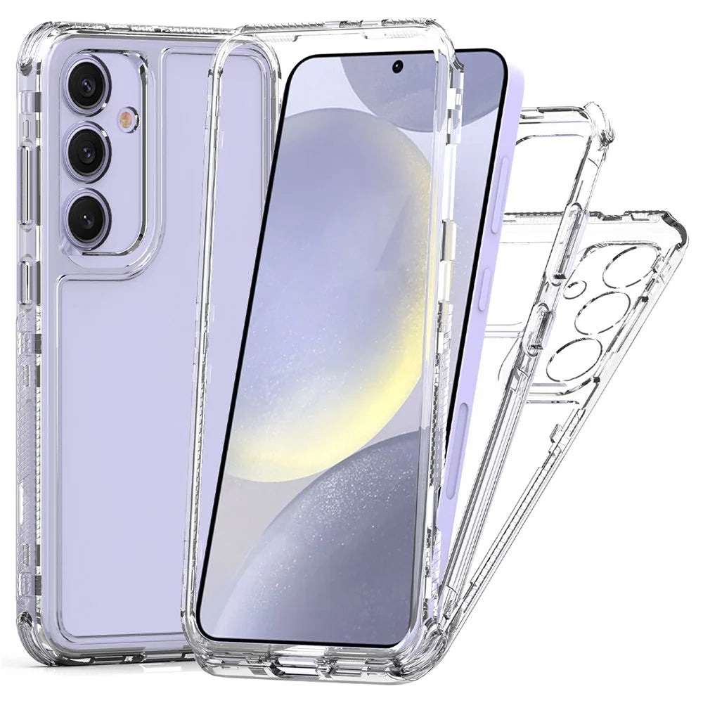 For Samsung Galaxy S25+  /  S24+ Case Anti Scratch Acrylic TPU Clear Phone Cover - 1