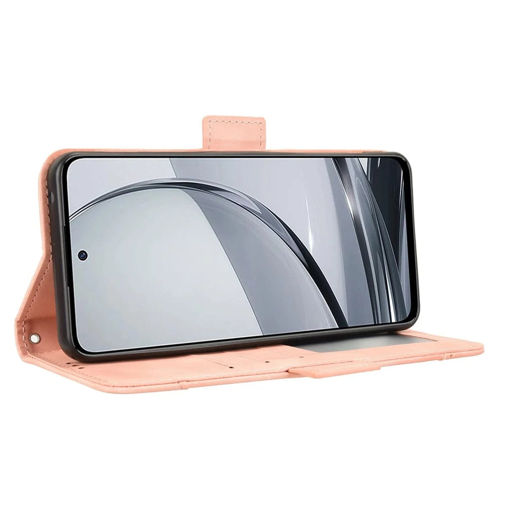 For ZTE nubia Focus Pro Leather Case Phone Wallet Cover with Multiple Card Slots - Pink - 3