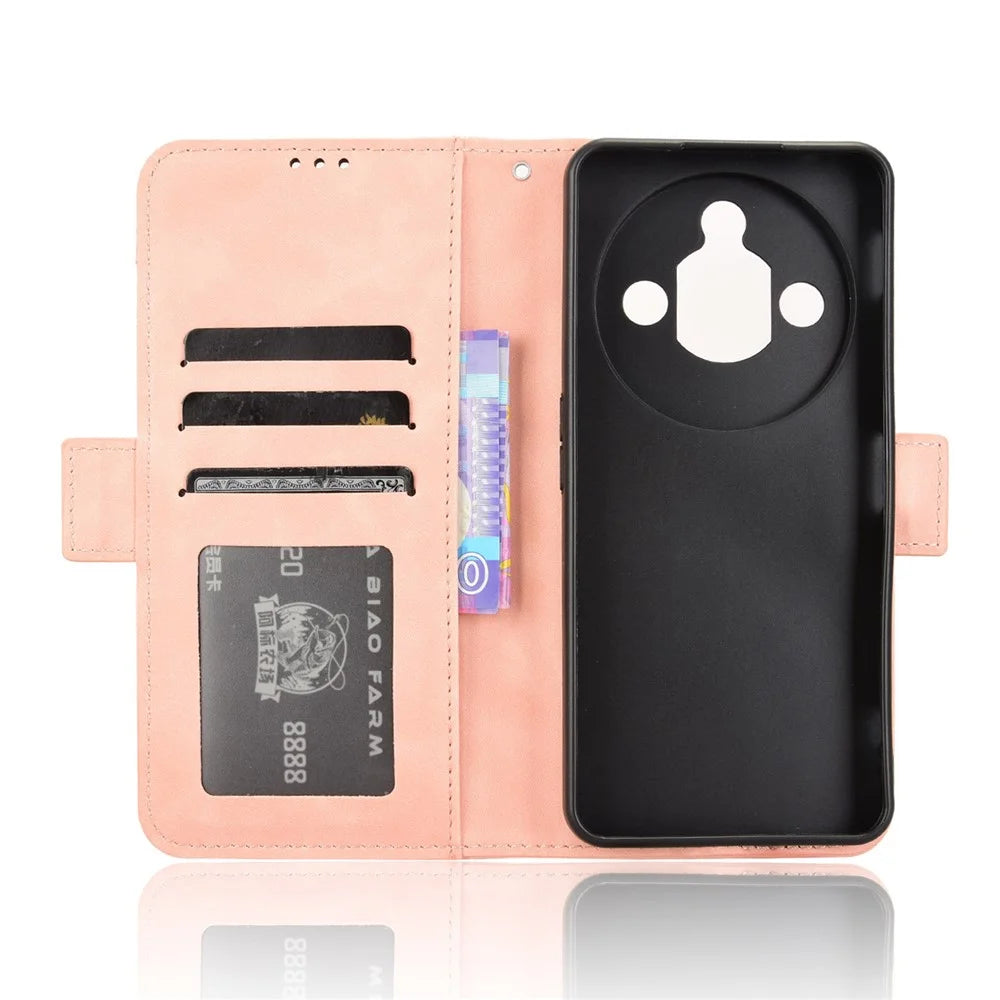 For ZTE nubia Focus Pro Leather Case Phone Wallet Cover with Multiple Card Slots - Pink - 4