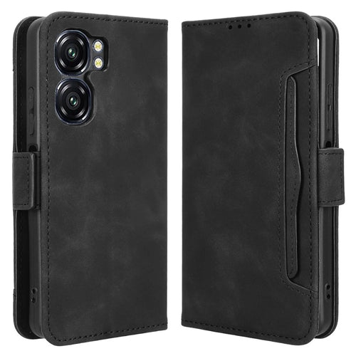 For Oukitel C58 Pro / C58 Leather Case Phone Wallet Cover with Multiple Card Slots - Black - 1