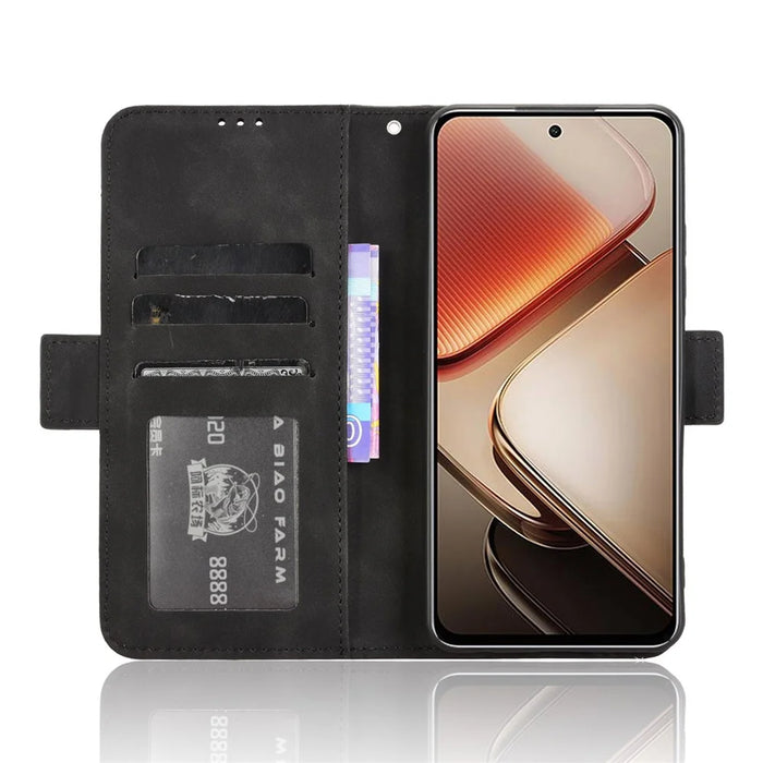 For Oukitel C58 Pro / C58 Leather Case Phone Wallet Cover with Multiple Card Slots - Black - 2