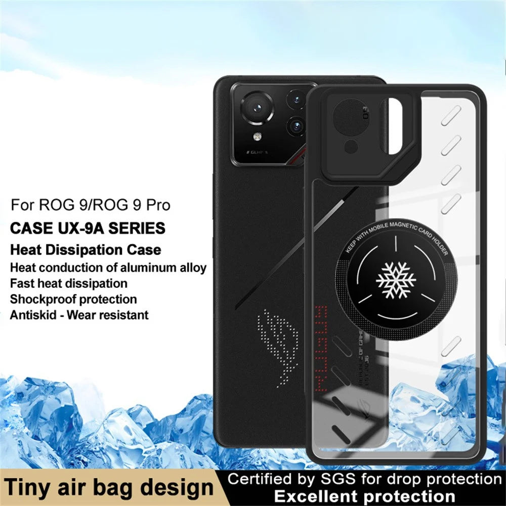 IMAK UX-9A For Asus ROG Phone 9 FE 5G / 9 Pro 5G / Phone 9 5G Clear Case Heat Dissipation PC TPU Phone Cover - 2