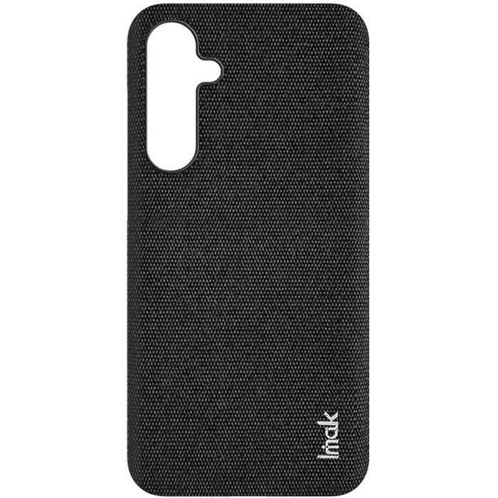 IMAK Ruiyi Series for Samsung Galaxy S24 FE Case Fabric Texture Leather+PC Phone Back Cover - Black - 6