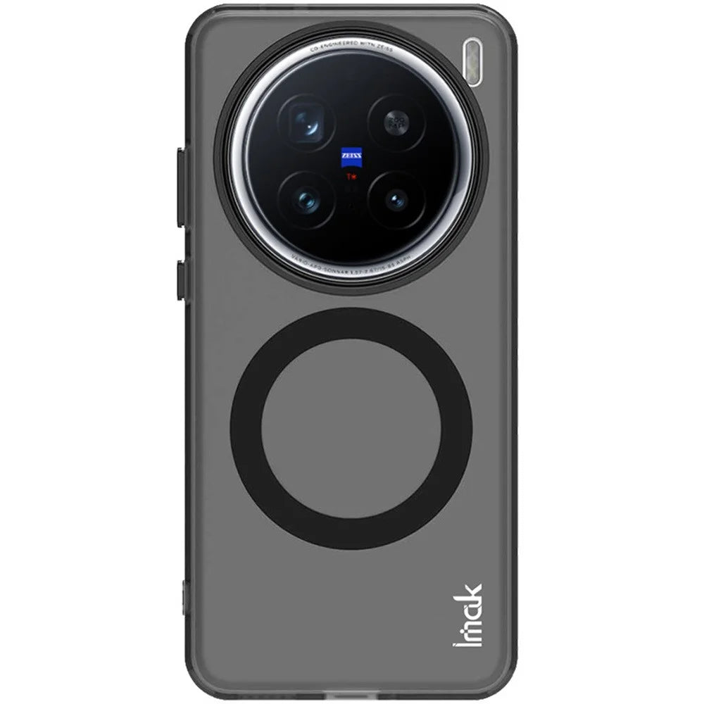 IMAK For vivo X200 Pro 5G Magnetic Case Candy Color Anti Drop TPU + PET Back Cover - Black - 2