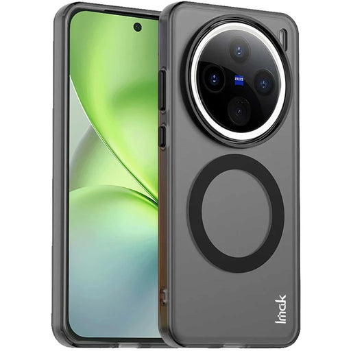 IMAK For vivo X200 Pro mini 5G Magnetic Case Candy Color Anti Drop TPU + PET Back Cover - Black - 1