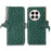 For OnePlus Ace 5 5G / 13R 5G Case RFID Blocking Genuine Cow Leather Phone Case Ostrich Texture - Green - 1