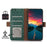 For OnePlus Ace 5 5G / 13R 5G Case RFID Blocking Genuine Cow Leather Phone Case Ostrich Texture - Green - 4
