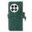 For OnePlus Ace 5 5G / 13R 5G Case RFID Blocking Genuine Cow Leather Phone Case Ostrich Texture - Green - 7