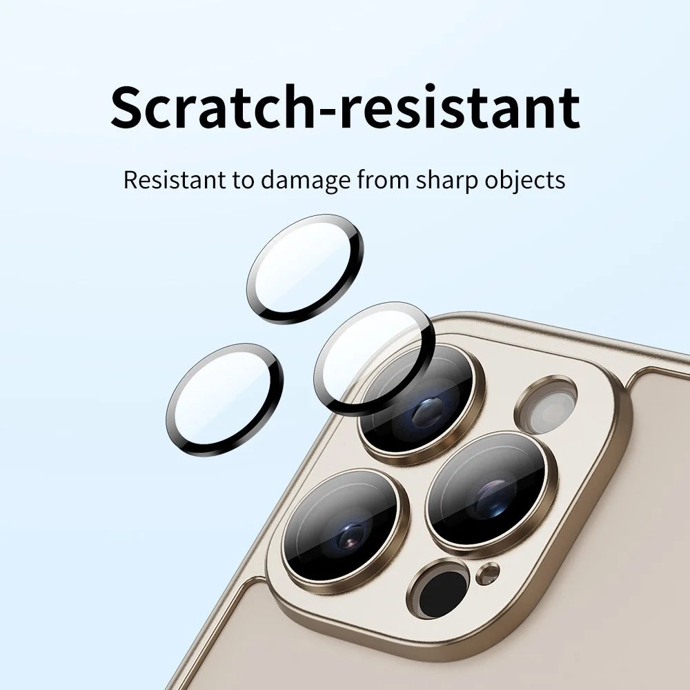 For iPhone 16 Pro Bumper Case Electroplating Hard PC Protective Cover with Camera Lens Film - Black - 7