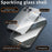 For iPhone 16 Pro Max Case PC + Glitter Glass Protective Phone Cover - Transparent - 2