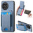 For OnePlus 13 Case with Card Holder Kickstand Leather Back Cover - Blue - 1