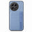 For OnePlus 13 Case RFID Blocking Carbon Fiber Leather Phone Back Cover with Card Holder - Blue - 1