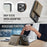 AUTSPACE For iPhone 16 Pro Case  A13 Vintage Leather Back Cover with Magnetic Detachable Card Bag - Coffee - 4