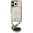 For iPhone 16 Pro Max Case Card Holder Kickstand Leather Back Cover with Shoulder Strap - Light Grey - 1