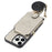 For iPhone 16 Pro Max Case Card Holder Kickstand Leather Back Cover with Shoulder Strap - Light Grey - 5