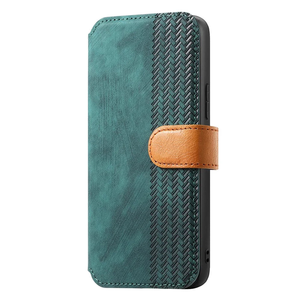 For Samsung Galaxy A16 4G / 5G Case Wallet Retro Leather Phone Cover with Wristband Kickstand - Green - 6