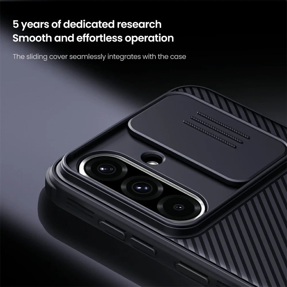 NILLKIN Camshield Pro for Samsung Galaxy A36 5G Magnetic Case TPU + PC Phone Cover with Slider Camera - Black - 7