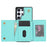 For Samsung Galaxy S25 Ultra Case Tri-Fold Card Holder Kickstand TPU + Leather Back Cover with Shoulder Strap - Green - 3