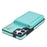 For Samsung Galaxy S25 Ultra Case Tri-Fold Card Holder Kickstand TPU + Leather Back Cover with Shoulder Strap - Green - 5