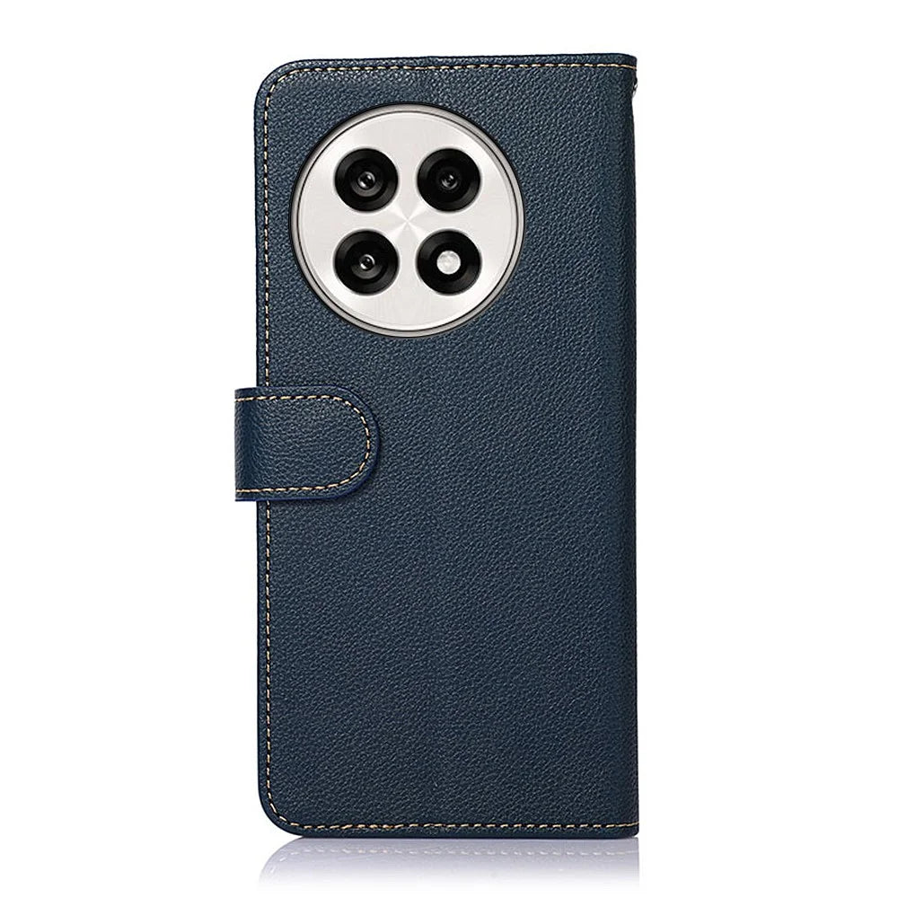 KHAZNEH Phone Case For OnePlus 13R 5G / Ace 5 5G / Ace 5 Pro 5G RFID Blocking Wallet PU Leather Cover - Blue - 7