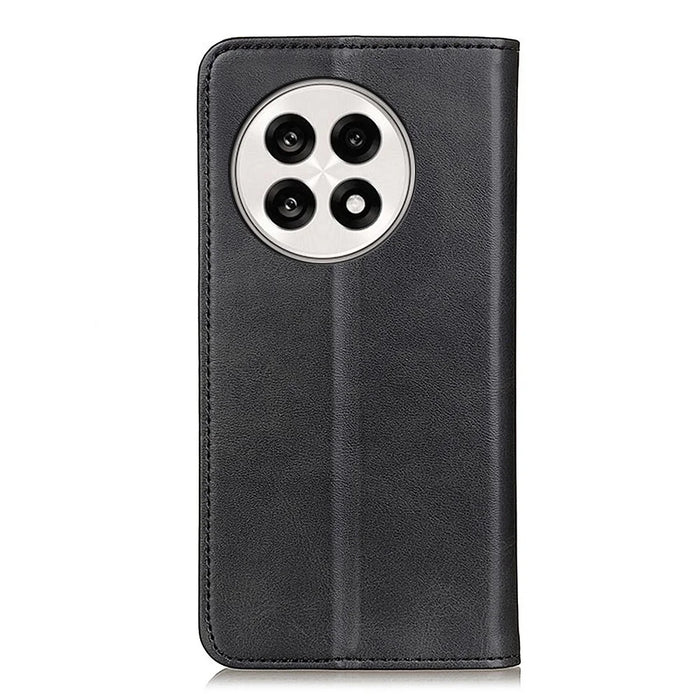 Split Leather Case For OnePlus 13R 5G / Ace 5 5G / Ace 5 Pro 5G Flip Wallet Phone Cover - Black - 7