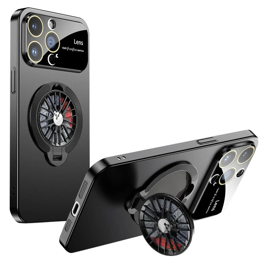 For iPhone 14 Pro Max Case Compatible with MagSafe Hard PC Kickstand Phone Cover - Black - 1