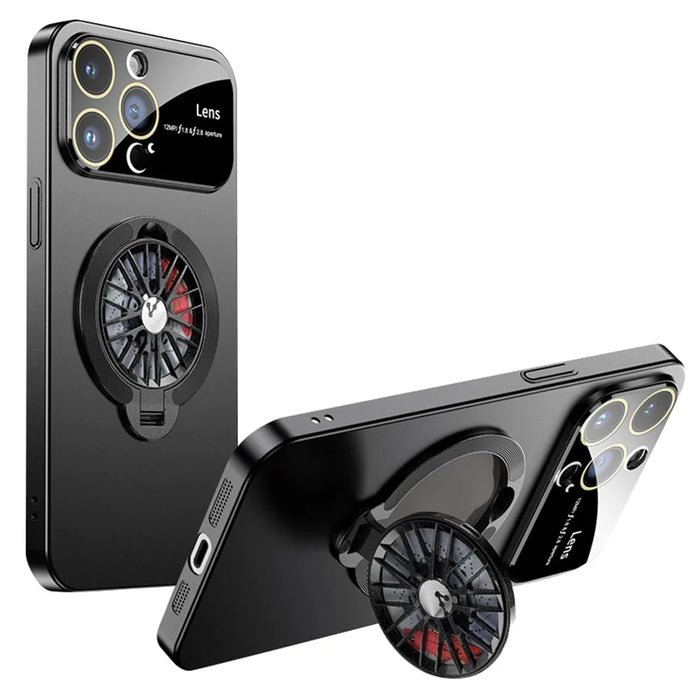 For iPhone 14 Pro Max Case Compatible with MagSafe Hard PC Kickstand Phone Cover - Black - 1