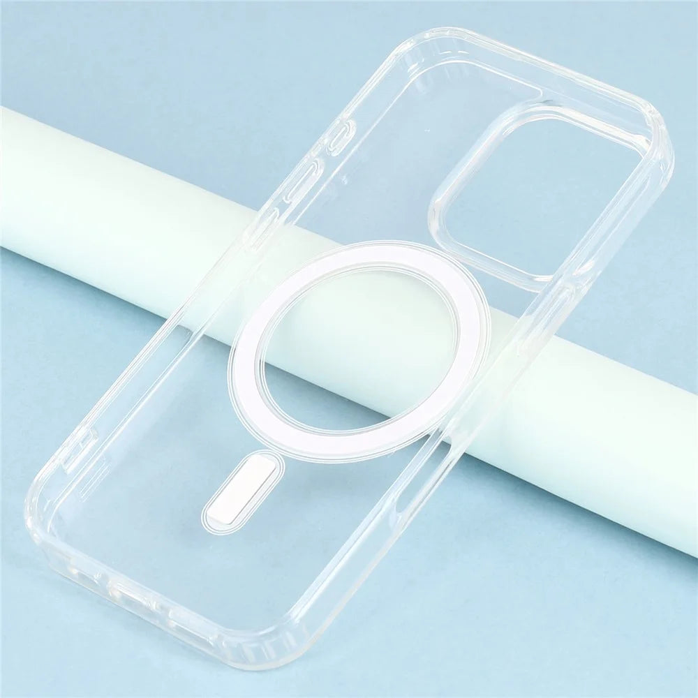 For iPhone 16 Pro Max Case Compatible with MagSafe TPU + Acrylic Clear Phone Cover - 3